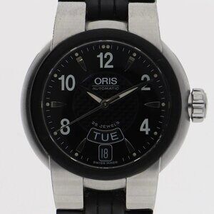 WATCH ORIS 7523 TT1 Day Date black SS/rubber AT
